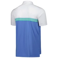 Men's Peter Millar White/Light Blue Valspar Championship Harris Performance Jersey Polo