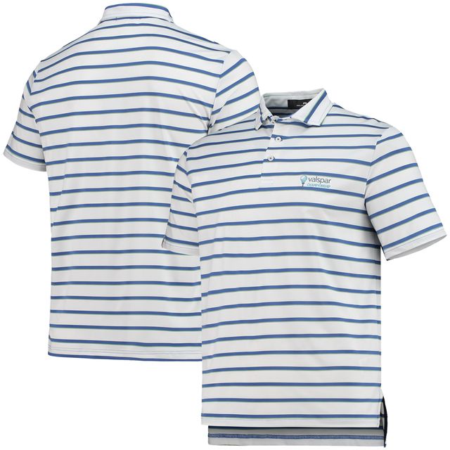 RLA PGATVC BLANC MARINE RLX VALSPAR POLO LÉGER À RAYURES MULTIPLES POUR HOMMES POLMEN