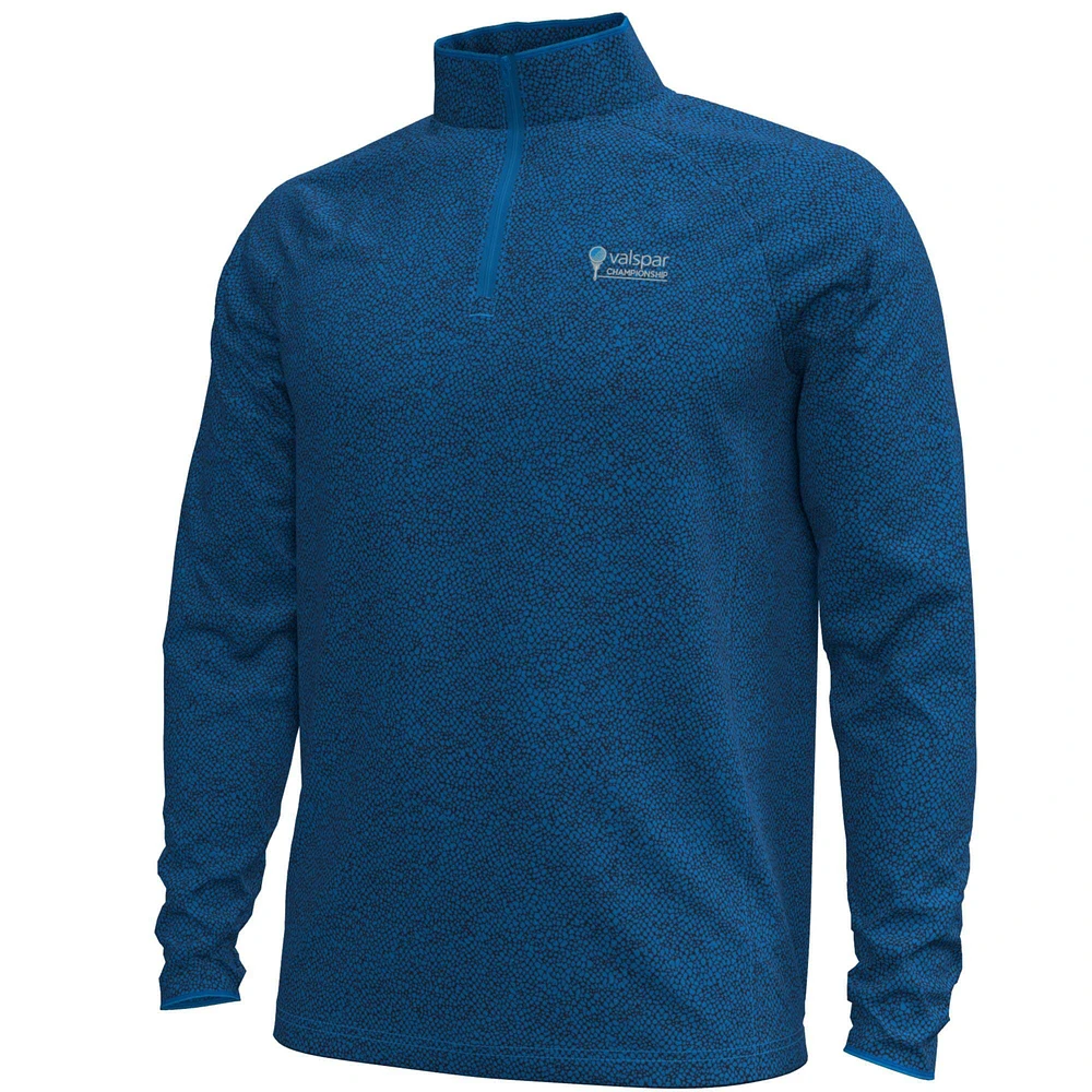 Haut à quart de zip Shellrix Raglan bleu Valspar Championship T2 vert Under Armour pour hommes