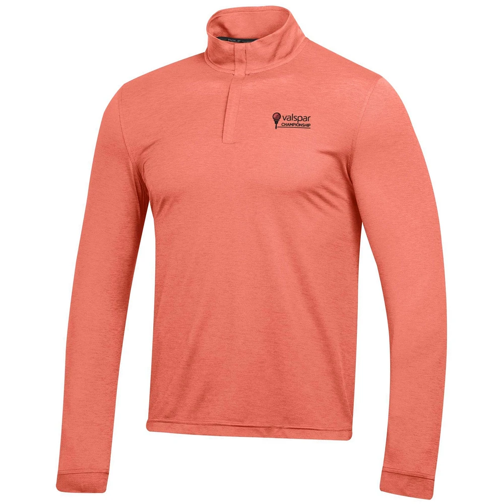 Under Armour Heather Orange Valspar Championship Playoff 3.0 Pull à quart de zip pour homme