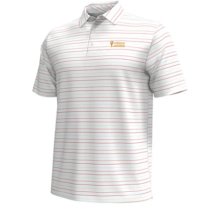 Men's Under Armour White Valspar Championship T2 Green Trace Stripe Polo