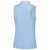 Polo Nike bleu clair Valspar Championship Victory sans manches Performance pour femme