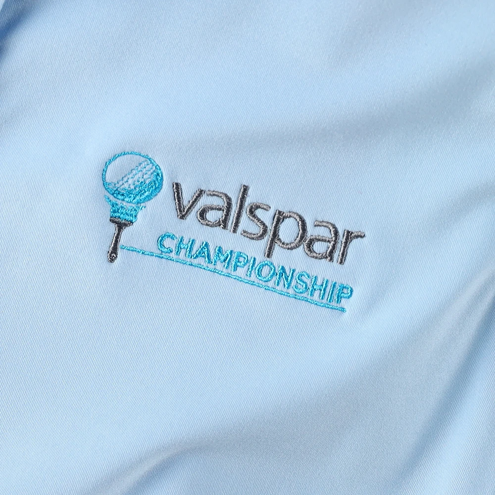 Polo Nike bleu clair Valspar Championship Victory sans manches Performance pour femme