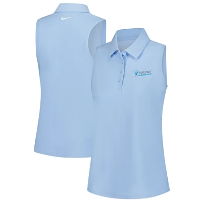 Polo Nike bleu clair Valspar Championship Victory sans manches Performance pour femme
