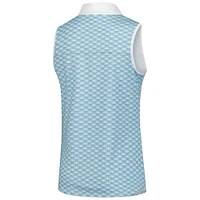 Women's Puma  Blue Valspar Championship Cloudspun Scallop Sleeveless Polo