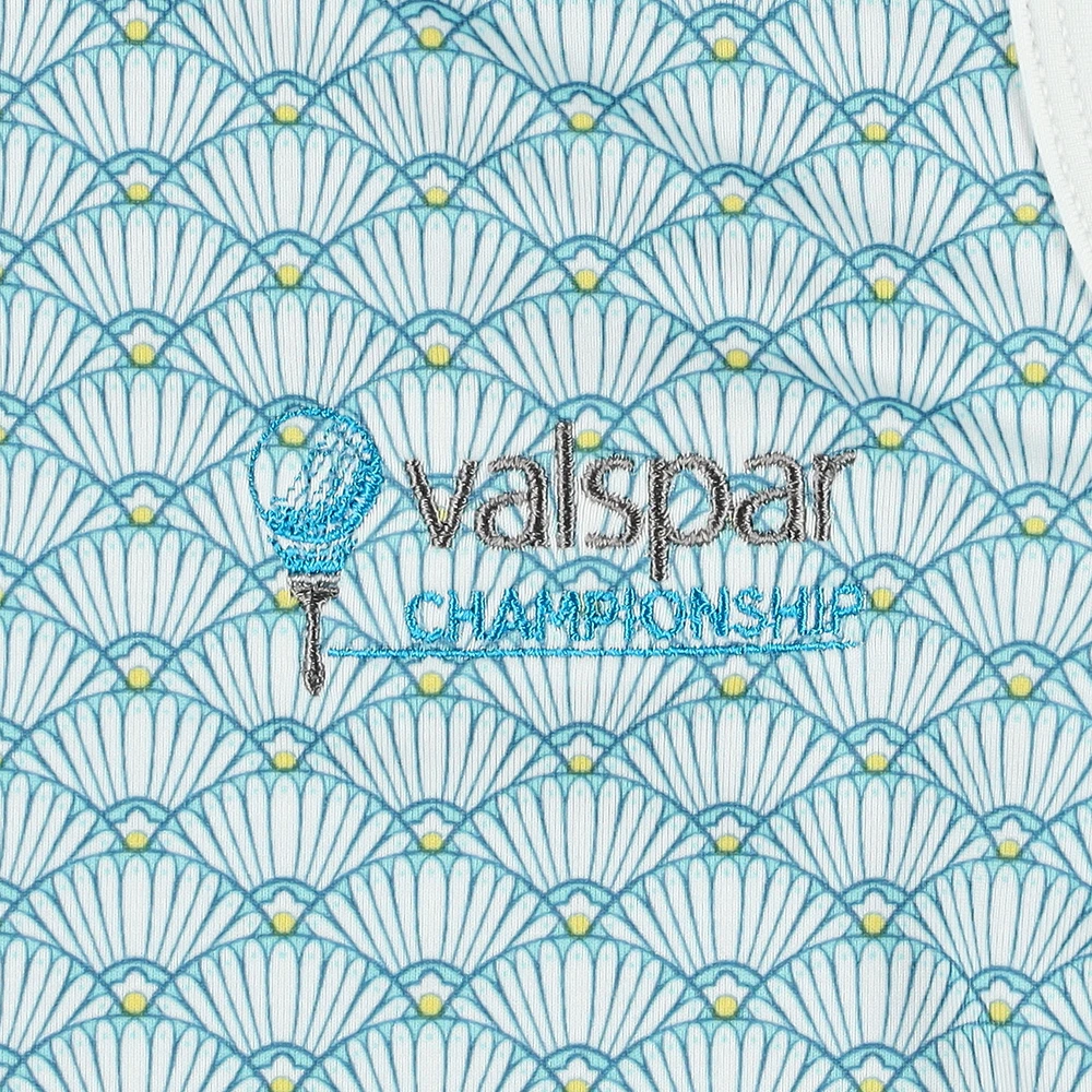 Women's Puma  Blue Valspar Championship Cloudspun Scallop Sleeveless Polo