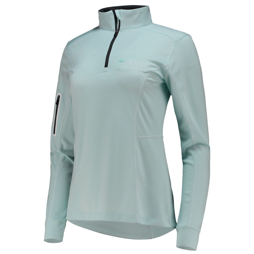 Women's Columbia Teal Valspar Championship Shotgun Omni-Wick Quarter-Zip Top