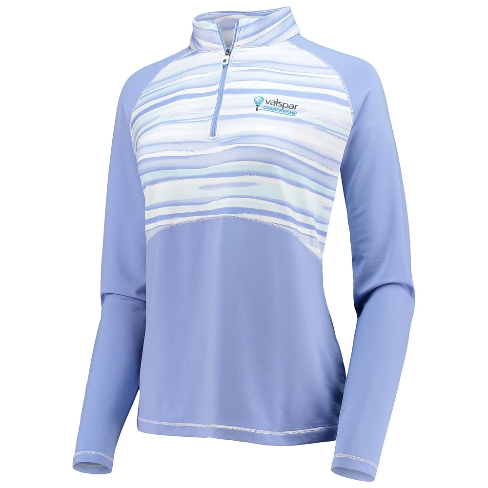 Women's FootJoy Purple Valspar Championship Watercolor Raglan Half-Zip Top