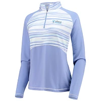 Women's FootJoy Purple Valspar Championship Watercolor Raglan Half-Zip Top