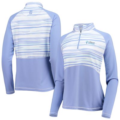 Women's FootJoy Purple Valspar Championship Watercolor Raglan Half-Zip Top