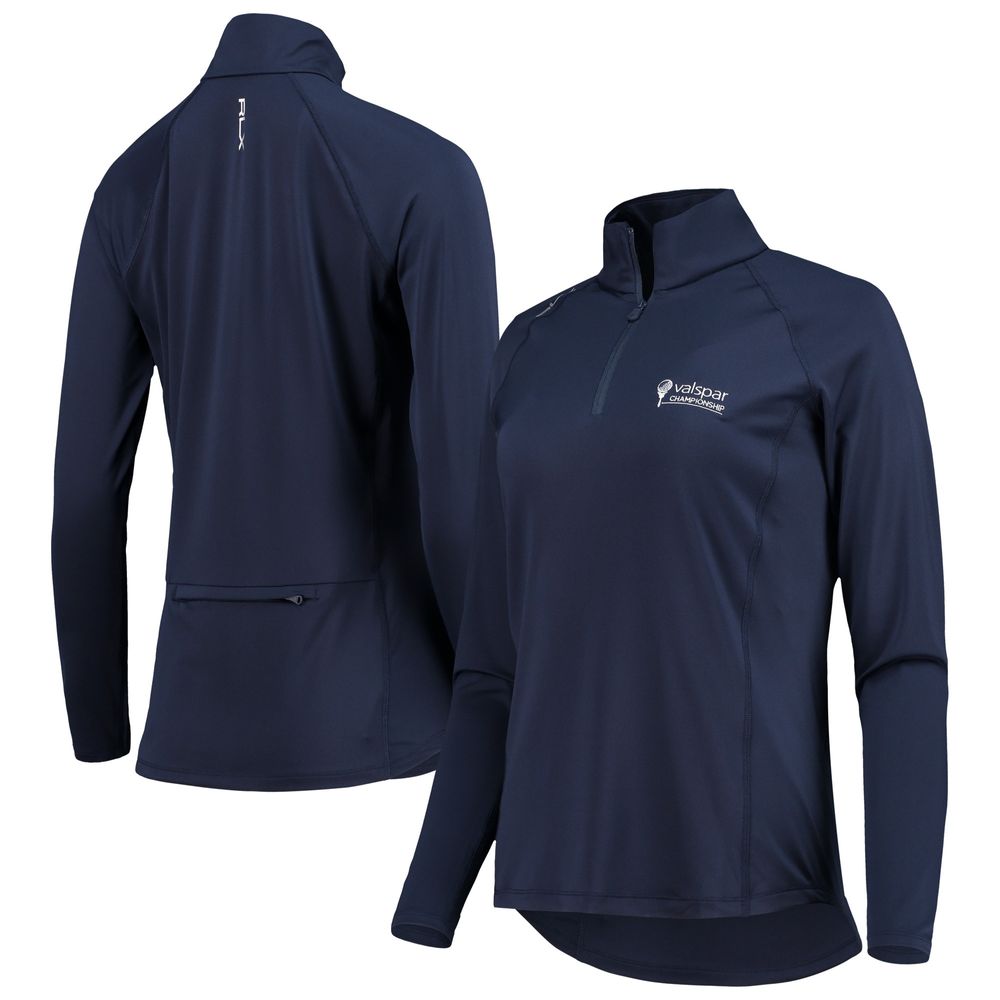 Women's RLX Navy Valspar Championship Airflow Raglan Quarter-Zip Top