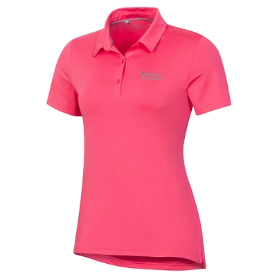 Polo vert Valspar Championship T2 Under Armour pour femme rose