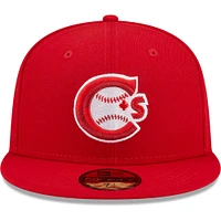Casquette ajustée 59FIFTY pour homme de la collection authentique des Canadiens Vancouver New Era, rouge