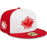 Men's New Era White Vancouver Canadians Alternate 2 Authentic Collection 59FIFTY Fitted Hat