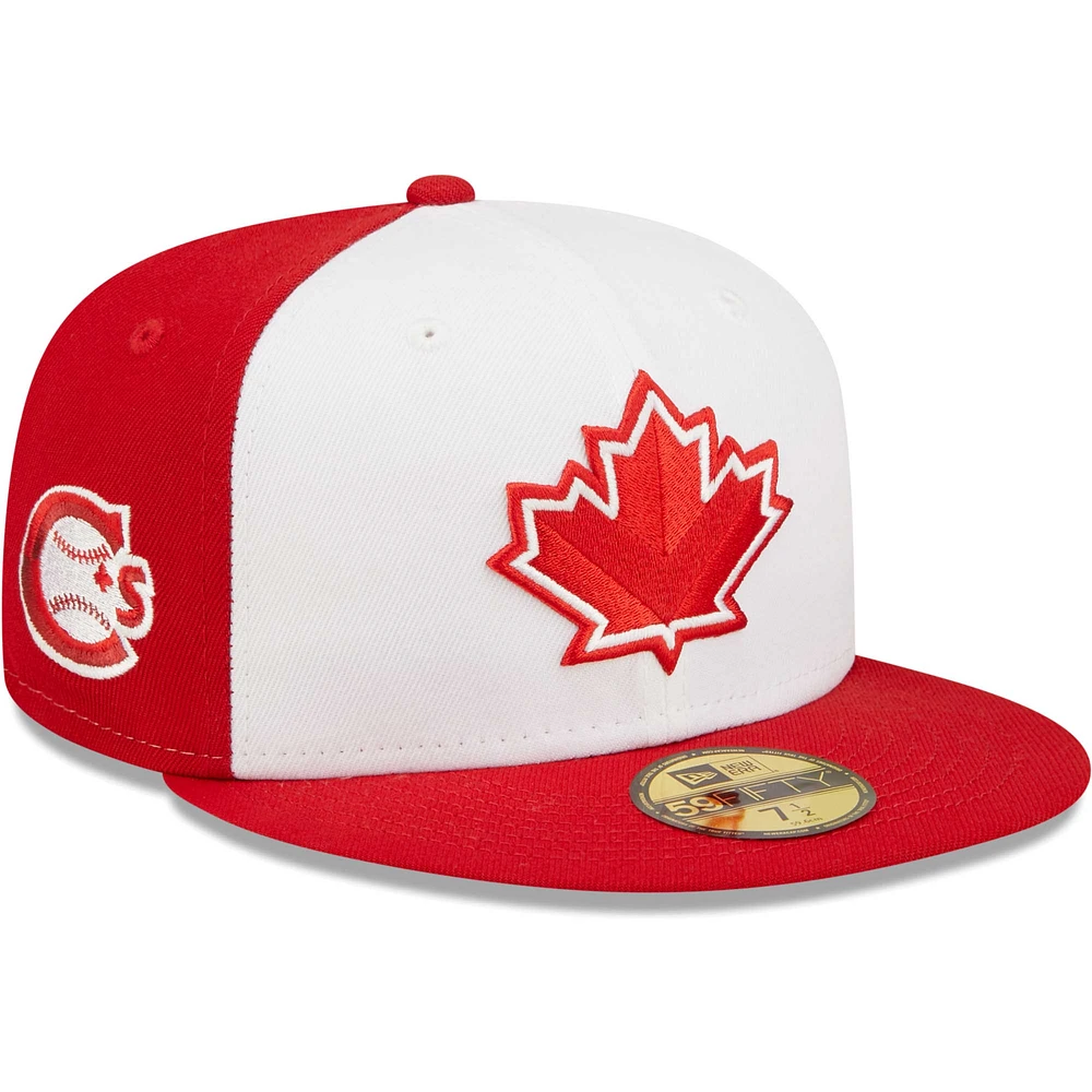 Men's New Era White Vancouver Canadians Alternate 2 Authentic Collection 59FIFTY Fitted Hat