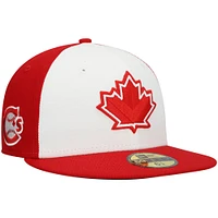 Casquette ajustée 59FIFTY Team Alternate pour homme de la collection authentique des Canadiens Vancouver New Era, blanc