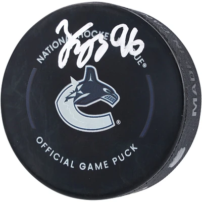 Andrei Kuzmenko Vancouver Canucks Autographed Official Game Puck