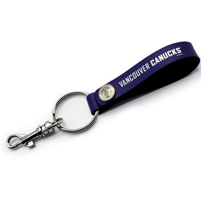 Vancouver Canucks Personalized Leather Loop Keychain