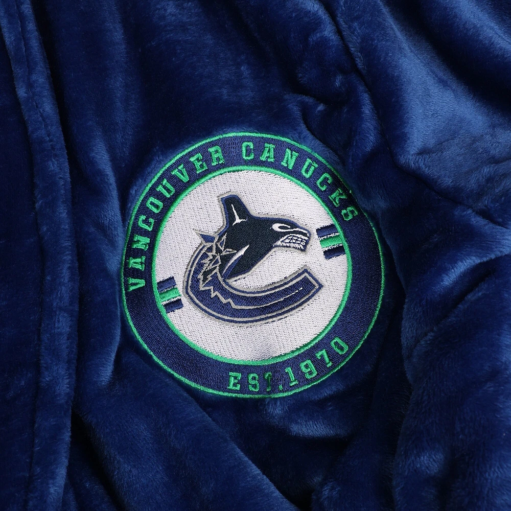 Blue Vancouver Canucks Plush Robe