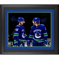 Brock Boeser & Elias Pettersson Vancouver Canucks Framed Autographed 16" x 20" Spotlight Photograph