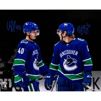 Brock Boeser et Elias Pettersson Vancouver Canucks Photographie multi-signée 16" x 20" Spotlight