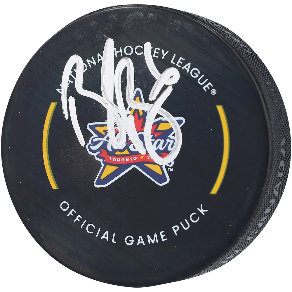 Brock Boeser Vancouver Canucks Autographed 2024 NHL All-Star Game Official Game Puck 