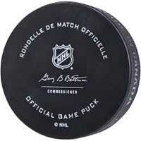 Rondelle de match officielle de la LNH autographiée par Brock Boeser des Canucks de Vancouver