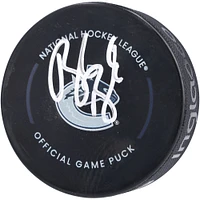 Rondelle de match officielle de la LNH autographiée par Brock Boeser des Canucks de Vancouver