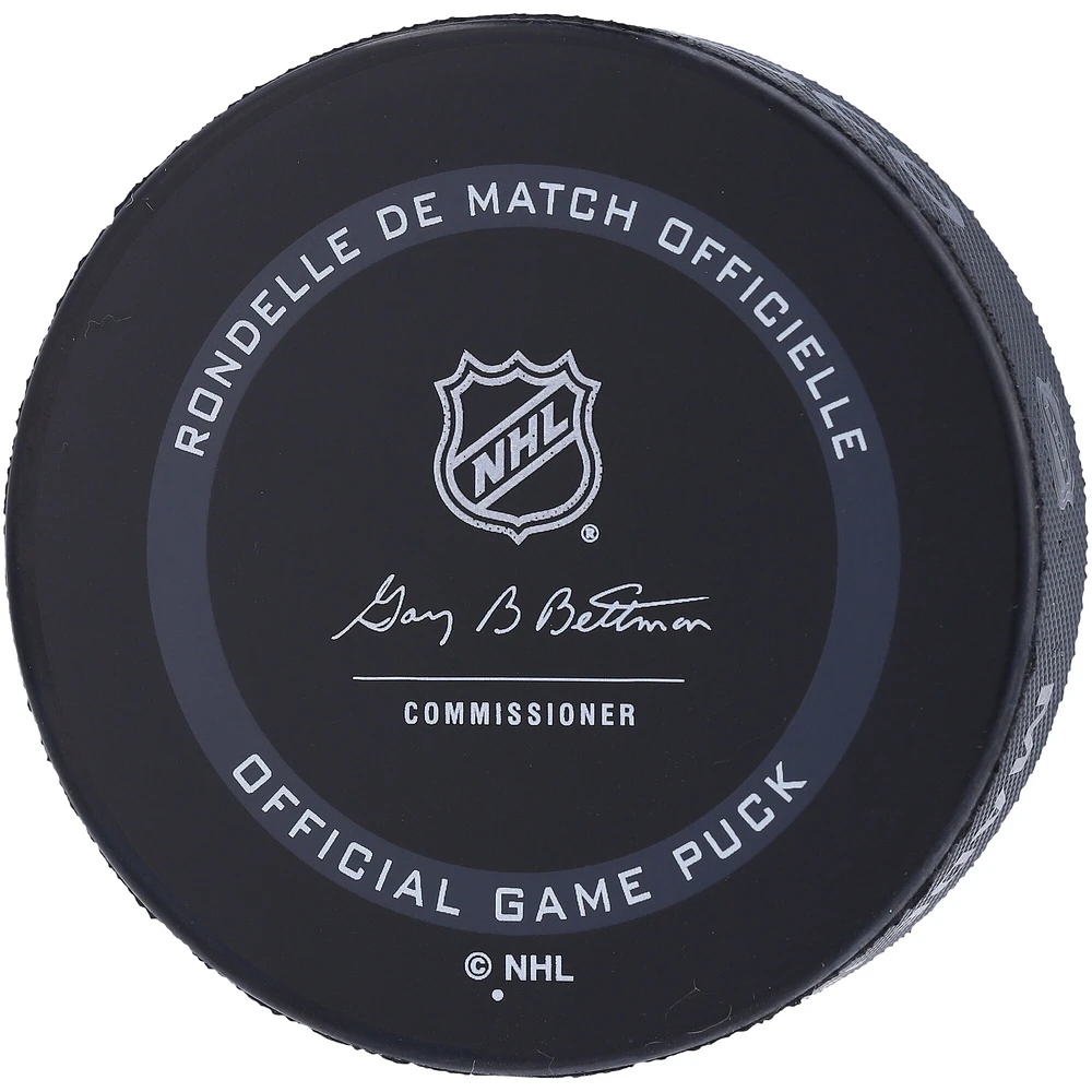 Brock Boeser Vancouver Canucks Autographed Official Game Puck with "300th NHL Game 2/24/22" Inscription