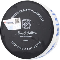 Brock Boeser Vancouver Canucks Game-Used Goal Puck vs. New York Rangers on January 8, 2024 
