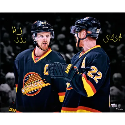 Daniel Sedin Vancouver Canucks Autographed 16 x 20 Blue Jersey Skating Photograph with HOF 22 Inscription - Limited Edition of 22