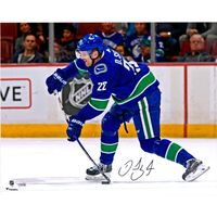 Daniel Sedin Vancouver Canucks Autographed 16" x 20" Blue Jersey Shooting Photograph