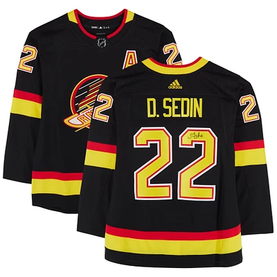 Daniel Sedin Vancouver Canucks Autographed Black Alternate adidas Authentic Jersey