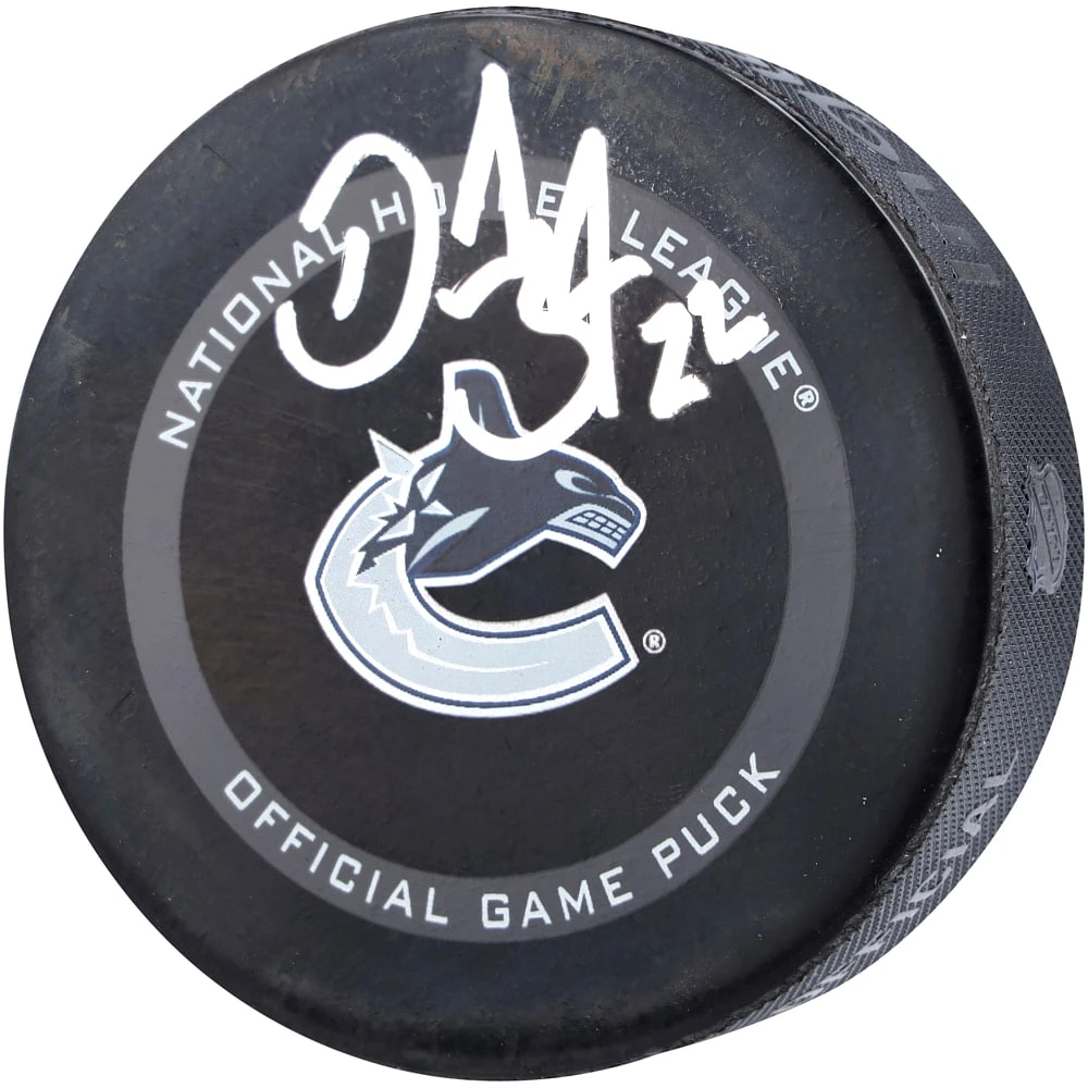 Daniel Sedin Vancouver Canucks Autographed Official NHL Game Puck