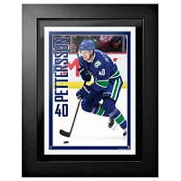 Elias Pettersson Vancouver Canucks - 12'' x 16'' Jersey Framed Photo