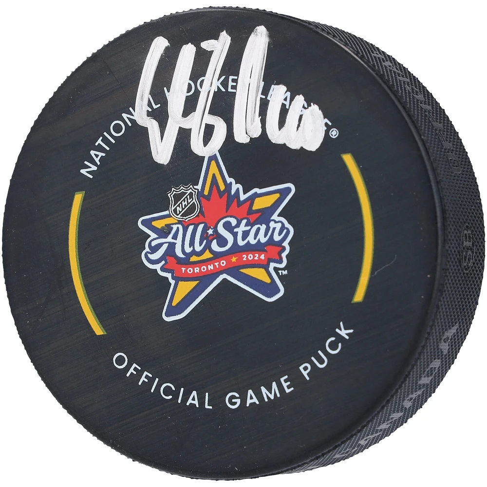 Elias Pettersson Vancouver Canucks Autographed 2024 NHL All-Star Game Official Game Puck