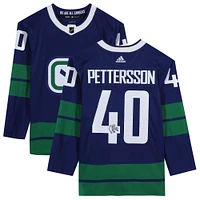 Elias Pettersson Vancouver Canucks Autographed Blue Alternate Adidas Authentic Jersey