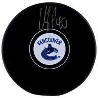 Elias Pettersson Vancouver Canucks Autographed Logo Puck