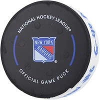 Elias Pettersson Vancouver Canucks Game-Used Goal Puck vs. New York Rangers on January 8, 2024 - Second of Two Goals Scored