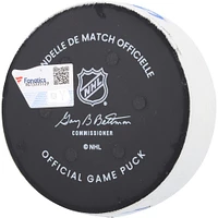 Elias Pettersson Vancouver Canucks Game-Used Goal Puck vs. New York Rangers on January 8, 2024 - Second of Two Goals Scored