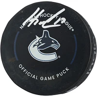 Filip Hronek Vancouver Canucks Autographed Official Game Puck 