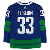 Henrik Sedin Vancouver Canucks Autographed Blue Alternate adidas Authentic Jersey