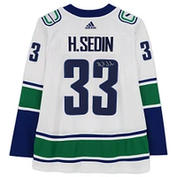 Henrik Sedin Vancouver Canucks Autographed White Adidas Authentic Jersey