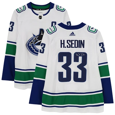 Henrik Sedin Vancouver Canucks Autographed White Adidas Authentic Jersey