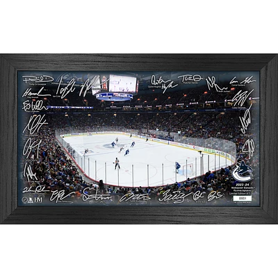 Photo encadrée de la patinoire Signature 2024 des Canucks de Vancouver de Highland Mint, 12 po x 20 po