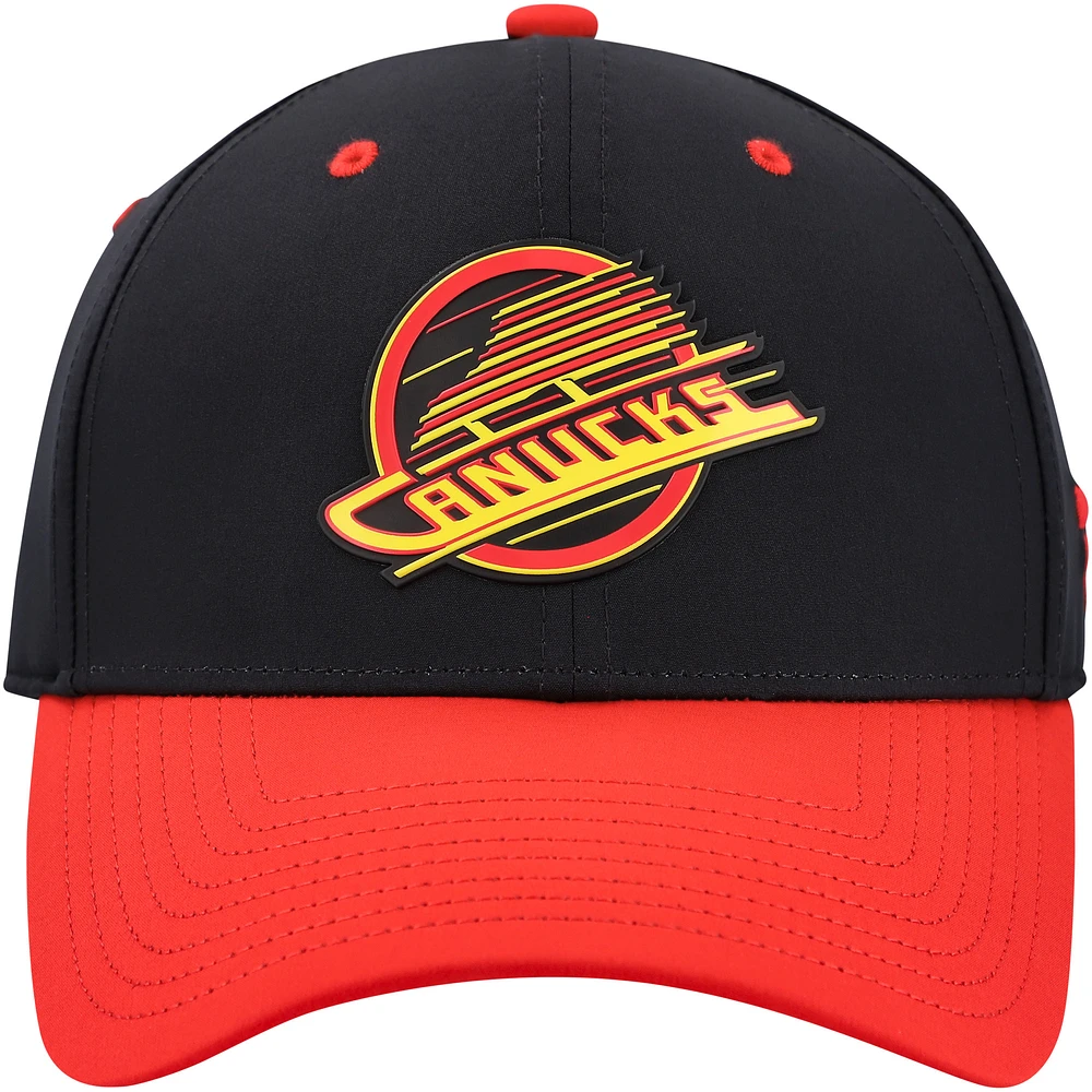 Men's Fanatics  Black/Red Vancouver Canucks Flex Hat