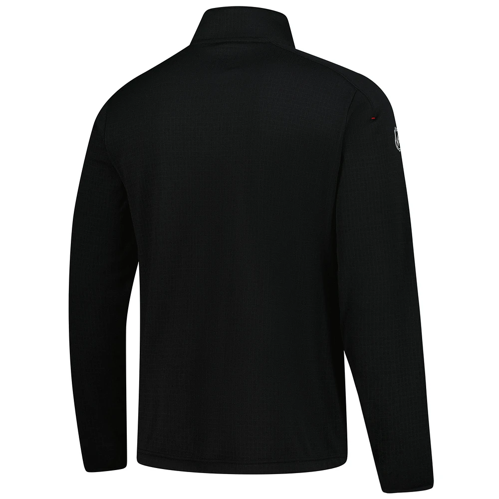 Veste polaire à glissière quart de tour Authentic Pro noire des Vancouver Canucks Fanatics pour homme
