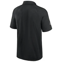 Polo authentique Pro Fanatics noir pour homme des Vancouver Canucks