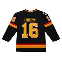 Men's Mitchell & Ness Trevor Linden Black Vancouver Canucks 1994/95 Captain Patch Power Play Throwback Jersey