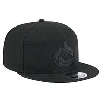 Casquette snapback 9FIFTY en toile noire New Era pour homme des Canucks de Vancouver